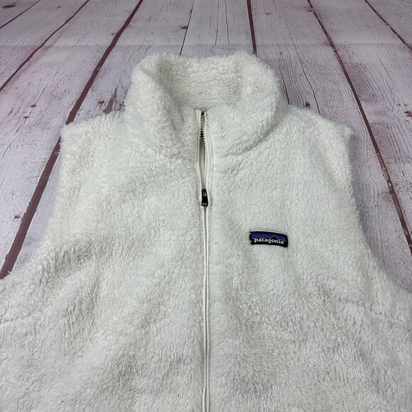 Patagonia Jackets & Blazers - Patagonia Vest Womens XL White Los Gatos Fleece Pockets Sherpa High Pile 25216